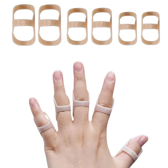 3 Pack Waterproof Oval Finger Splints, Adjustable Support Brace for Trigger Finger Mallet Finger Arthritis Pain Relief, Fits Thumb Index Middle Ring Pinky