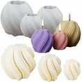 thumbnail image 1 of 3 Pack Wave Candle Molds - Multiple Size Ball, Spiral & Resin Casting Molds for Soap Making & Home Decor, 1 of 6