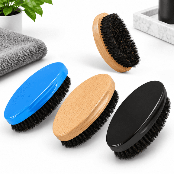 3-Pack Wave Hair Brushes with Soft, Medium, Hard Bristles for 360 Waves