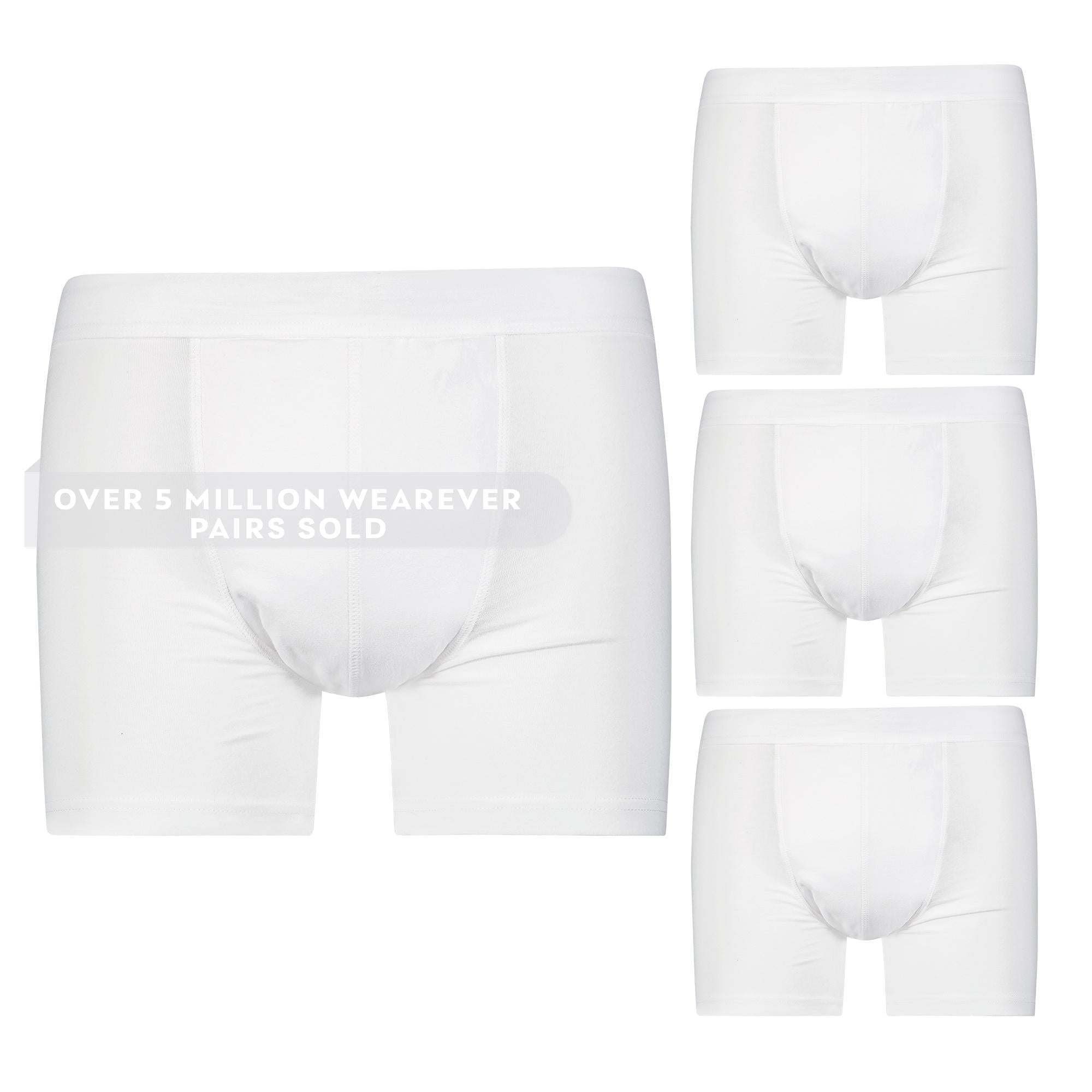 Wearever Men's Cotton Reusable Incontinence Boxer Brief - Regular ...