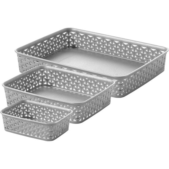 3 Pack Weave Storage Basket Set
