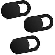 3 Pack Webcam Cover Slider for Privacy, 0.027in Ultra Thin Design Web Camera Cover Slide for Laptop, Desktop, PC, Tablet, Smartphone and More - Black