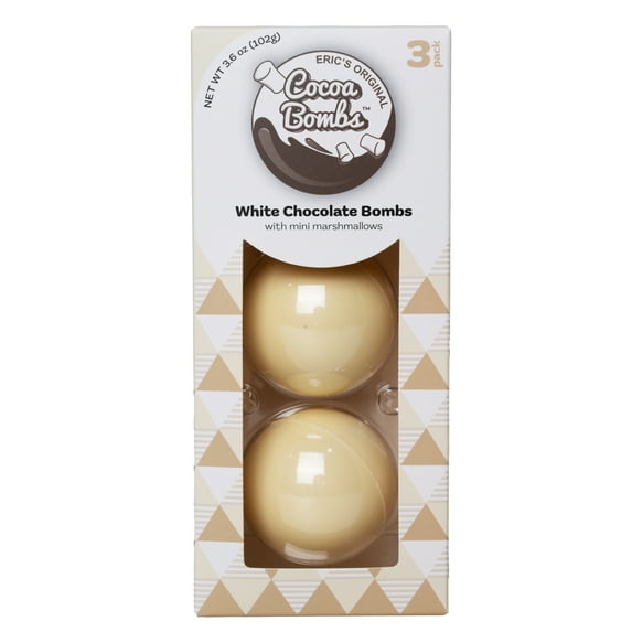 3 Pack White Chocolate Cocoa Bombs
