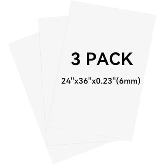 3 Pack White Foam Board 24"x36", 0.23" Thick Foam Core Board for Projects, White Poster Board for Painting, Displaying, and Craft Projects