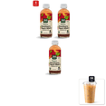 thumbnail image 1 of 3 Pack | Whole Foods Organic Strawberry Peach Mint Kombucha, 16 Fz & 3x 16oz Plastic Cup with Strawless Sip-Lid, 1 of 5