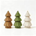 thumbnail image 1 of 3 Pack Wicker Rattan Christmas Tree, Hand Woven Christmas Tree Set, Christmas Decoration Gift for Mantel Fireplace Home (Brown), 1 of 7