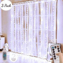 12 Stars 138 LED Curtain Lights, Christmas Outdoor Decor Window Curtain