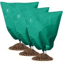 3 Pack Winter Plant Covers Freeze Protection, 39" x 39" Plant Tree Protector 2.2oz/yd² Warm Worth Anti-Pest Frost Blankets with Drawstrings for
