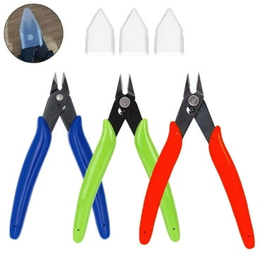 3 Pack Wire Cutters 5 inch Professional Pliers Electronic Flush Cutter Carbon Steel Cutting Nippers for Jewelry Making Home