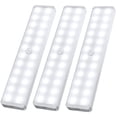 thumbnail image 1 of 3-Pack Wireless LED Closet Light, Rechargeable Motion Sensor Version with Dimmer, 24 LED Night Light Bar, You Can Stick It Anywhere, Under Cabinet, for Stairs, Closet, Kitchen, 1 of 9