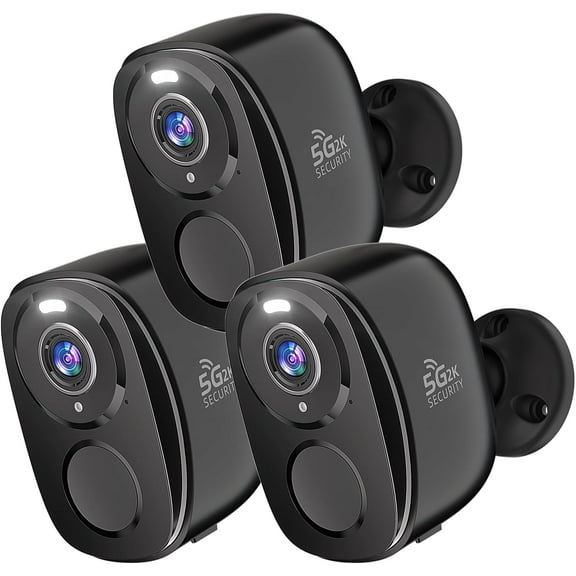 3-Pack Wireless Outdoor Security Cameras, Two-Way Talk, and Waterproofing