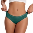 thumbnail image 1 of 3 Pack Woman Underwear Menstrual Leakproof Hipster Mid-Rise Panties,Army Green,L, 1 of 4
