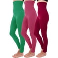 thumbnail image 1 of 3-Pack Women High Waist Fleece Lined Tummy Control Full Length Leggings Winter Compression Top Legging Pants, 1 of 7