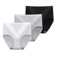 thumbnail image 1 of 3-Pack Women High Waist Panties Body Shaper Panties Sporty Briefs Plus Size Breathable Underpants, 1 of 8