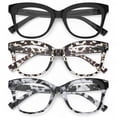 thumbnail image 1 of 3-Pack Women Reading Glasses with Blue Light Blocking and Anti-Glare Features +2.50, 1 of 7