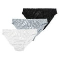 thumbnail image 1 of 3-Pack Women Satin Panties Low-Waist Ruffle Milk Silk Underwear Comfortable Bikini Briefs Elastic Ladies Underpants Lingerie, 1 of 10