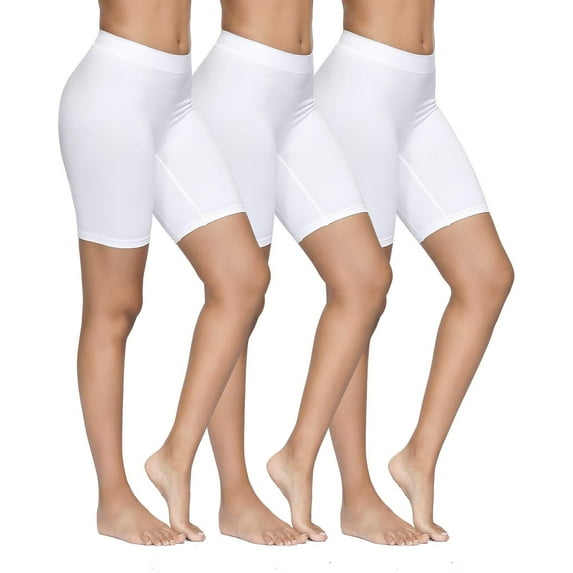 3 Pack Women Seamless Slip Shorts,Stretch High Waist anti chafe Yoga Bike Short Boyshort,Buttlift Panties spandex underwear shorts for Under Dress