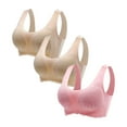 thumbnail image 1 of 3-Pack Women Top Bra Wire Free Underwears Base Vest Style Sports Lingerie On Multicolor 10(XL), 1 of 8