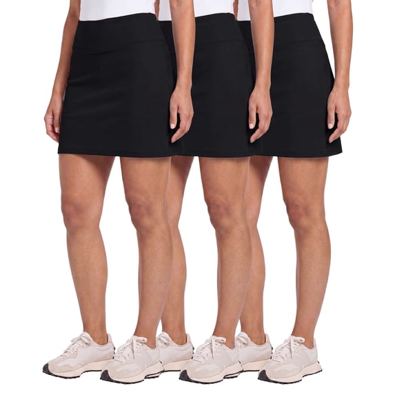 3 Pack Women's 16" Skorts Skirts with Built In Shorts Pockets High Waisted