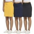 thumbnail image 1 of 3 Pack: Women's 20" Golf Skirts Knee Length Skorts Athletic Modest Long Active Casual Pockets UPF (Available In Plus), 1 of 7