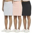 thumbnail image 1 of 3 Pack: Women's 20" Golf Skirts Knee Length Skorts Athletic Modest Long Active Casual Pockets UPF (Available In Plus), 1 of 7