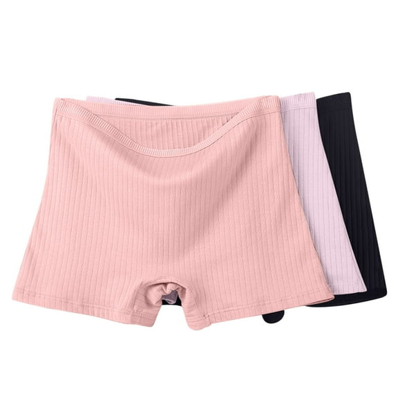 3 Pack Women's Boyshorts Cotton Underwear Full Coverage Seamless Panties Soft Stretch Boxer Briefs for Ladies