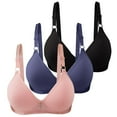 thumbnail image 1 of 3 Pack Women's Bras Adjustable Straps Bra Full Coverage Bras Wireless Bra Everyday Bras Soft Bra, 1 of 2