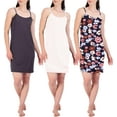thumbnail image 1 of 3 Pack: Women's Cami Sleeveless Slip On Night Gown - Chemise Nightgown for Women (Available in Plus Size), 1 of 6