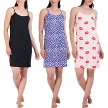 3 Pack: Women's Cami Sleeveless Slip On Night Gown - Chemise Nightgown for Women (Available in Plus Size)