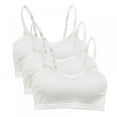 thumbnail image 1 of 3 Pack Women's Comfort Seamless Bralette Removable Padded Wireless Bra, 1 of 6
