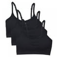 thumbnail image 1 of 3 Pack Women's Comfort Seamless Bralette Removable Padded Wireless Bra, 1 of 12