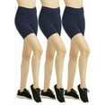thumbnail image 1 of 3 Pack Women's Cotton Biker Shorts Mid Thigh Leggings With High Wide Waistband S-3XL High Waisted 15" Yoga Short Leggings No See-Through Workout for Women Tummy Control Activewear Womenswear, 1 of 5