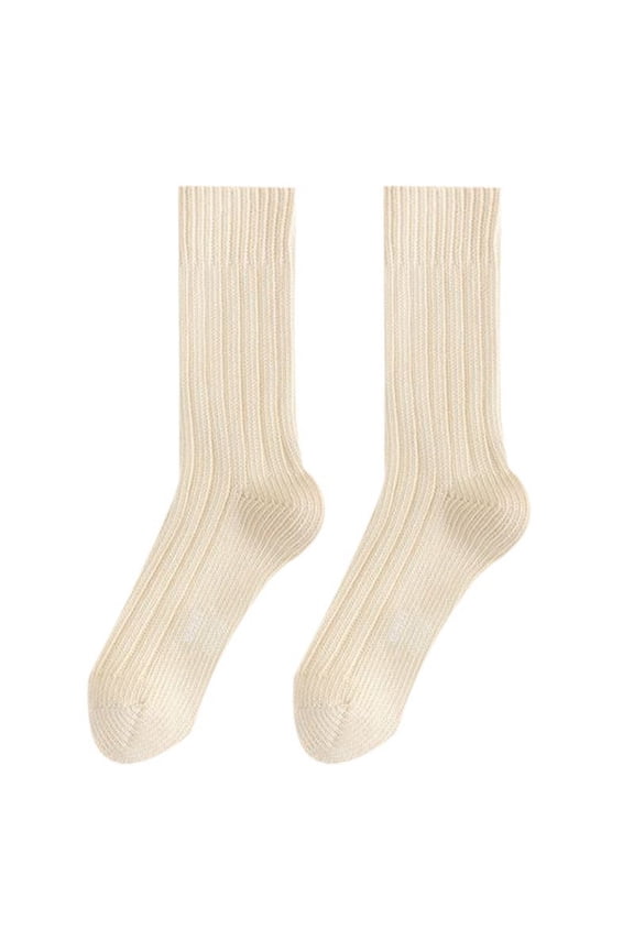 3 Pack Women's Cotton Boot Socks Chunky Knit Stockings Winter Warm Thermal Socks Cozy High Socks Retro Knit Unisex Fall Socks Soft Blend Yellow