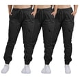 thumbnail image 1 of 3-Pack Women's Cotton Flex Stretch Cargo Jogger Pants (Sizes, S-2XL), 1 of 5