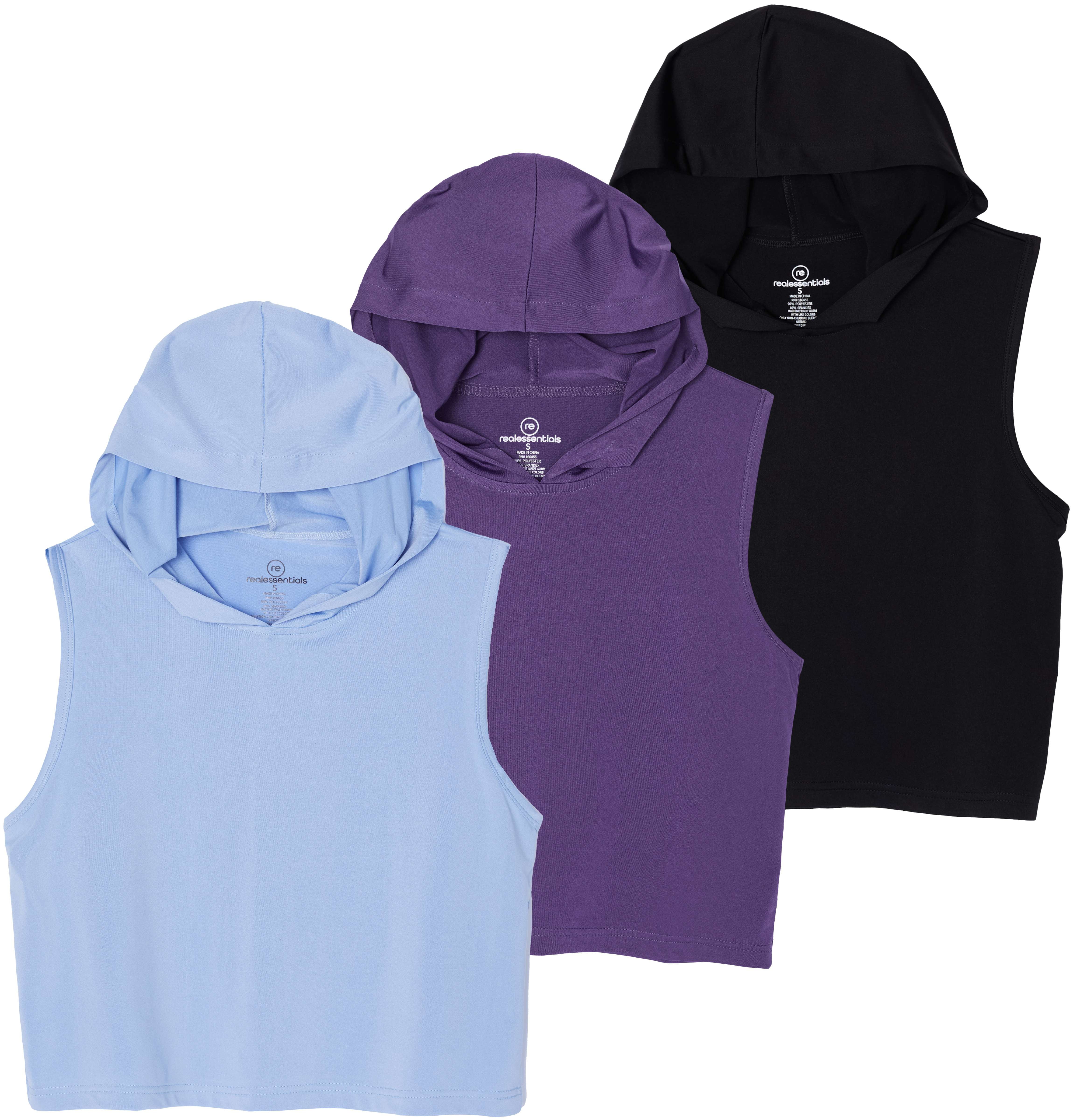 3-Pack Women's Tank Hoodie - Logo hoodies for apparel retail