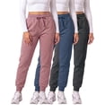 thumbnail image 1 of 3 Pack Women's Fleece Joggers Sweatpants Lounge Pants Sweats Casual Pockets, 1 of 7