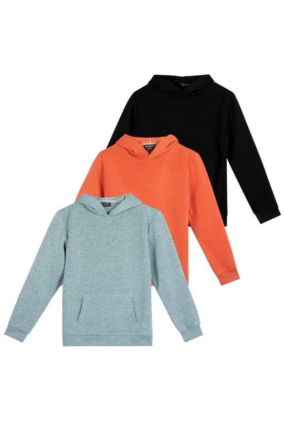 3 Pack: Women's Fleece Long-Sleeve Pullover Hoodie Active Sweatshirt Kangaroo Pocket - (Available In Plus)