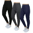 thumbnail image 1 of Galaxy by Harvic 3-Pack Women's Loose Fit Fleece Jogger Sweatpants (S-5XL), 1 of 6