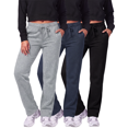 thumbnail image 1 of 3 Pack Women's Fleece Sweatpants Open Bottom Lounge Sweats Workout Pockets, 1 of 3