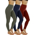 thumbnail image 1 of 3 Pack Women's High Waist Fleece Lined Thermal Leggings with Flattering Front Seam Winter Legging, 1 of 6