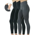 thumbnail image 1 of 3-Pack Women's High Waist Yoga Leggings with Two Side Pockets Sports Legging Pants, 1 of 8