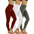 thumbnail image 1 of 3-Pack Women's High-Waisted Leggings - Stretchy Soft Yoga Pants for Workout, Running & Fitness, 1 of 7