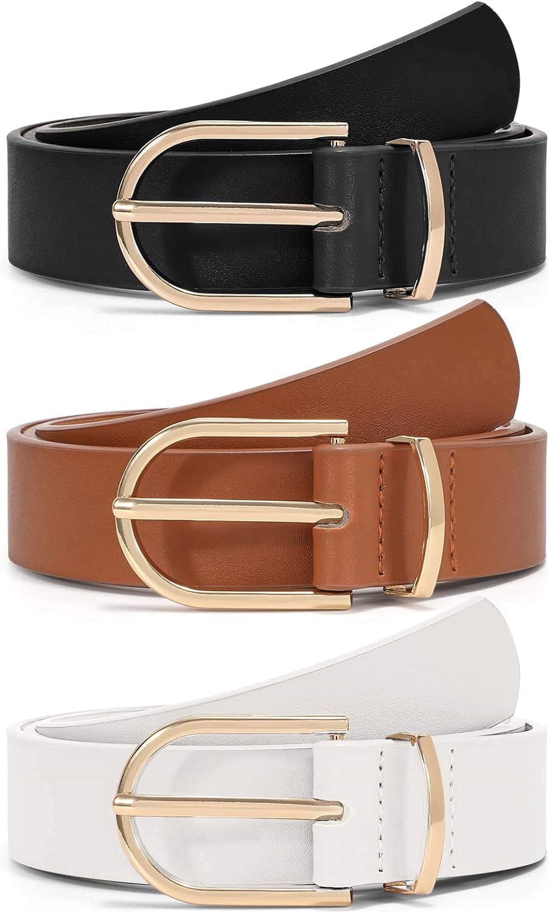 4443 3 Pack Women Leather Belts For Jeans Pants Dresses Fashion Ladies JASGOOD 3 Pack Women main image 4