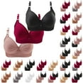 thumbnail image 1 of 3-Pack Women's Plus Size Full Coverage Bras Lace Wireless Lightweight Breathable Lift Support, 1 of 4