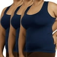 thumbnail image 1 of 3 Pack Women's Racerback Tank Top Curvy Plus Size Workout Sleeveless Athletic Yoga Shirts Camisole No See-Through Workout Running Sports Activewear, 1 of 2
