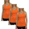 thumbnail image 1 of 3-Pack Women's Regular Fit Cotton Blend Ribbed Tank Tops - Soft Breathable, Gym & Lounge Wear (M-2XL), 1 of 5