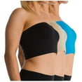 thumbnail image 1 of 3-Pack Women's Seamless Strapless Bandeau Wire Free Tube Top Bra (Non-Padded) (One S/M/L), 1 of 6