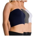 thumbnail image 1 of 3-Pack Women's Seamless Strapless Bandeau Wire Free Tube Top Bra (Non-Padded) (Plus XL-4XL), 1 of 7