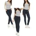 thumbnail image 1 of 3-Pack Women's Super Stretchy Skinny Fit 5-Pocket Uniform Work Soft Chino Pants, 1 of 5