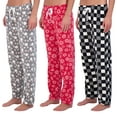 thumbnail image 1 of 3 Pack: Women’s Ultra-Soft Comfy Pajama Lounge Pants Elegant Sleepwear (Available In Fleece & Soft Knit) Plus Size, 1 of 5
